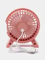 Розовый вентилятор настольный мини, бесшумный, питание USB