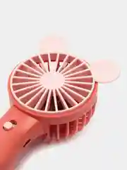 Пастельно-коралловый портативный мини вентилятор, ручной, настольный USB