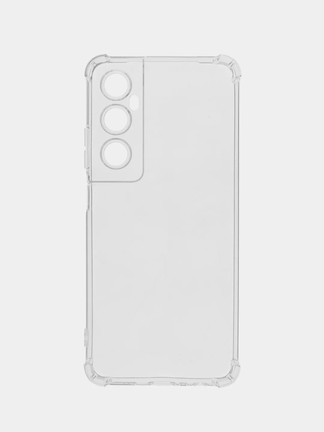 Прозрачный чехол для Realme C65 (Реалми С65), прозрачный противоударный черный с защитой камеры