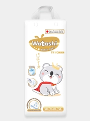 Подгузники трусики детские 5 XL размер 13-20 кг, 50шт, WATASHI Royal Soft