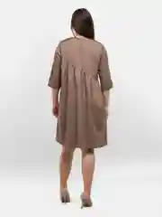 Бежевый меланж платье женское летнее