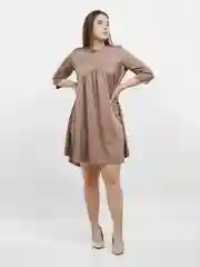 Бежевый меланж платье женское летнее