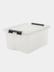 Контейнер для хранения RoxBox с крышкой 36л, 50х39х25 см, прозрачный, пластиковый