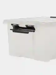 Контейнер для хранения RoxBox с крышкой 36л, 50х39х25 см, прозрачный, пластиковый