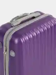 Фиолетовый чемодан дорожный, на колесах, с кодовым замком, пластиковый НЕБО, 2585537