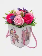 Золотой букет из вспененного мыла , подарок на Новый год маме,сестре,коллеге ,подарочный набор