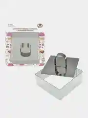 Кулинарная форма Мультидом "Квадрат", 10х10х4 см, с прессом
