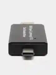 Белый картридер Type c, lightning, usb,microusb, картридер sd, microsd, универсальный картридер
