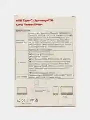 Белый картридер Type c, lightning, usb,microusb, картридер sd, microsd, универсальный картридер