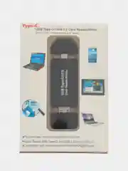 Золотой картридер Type c, lightning, usb,microusb, картридер sd, microsd, универсальный картридер