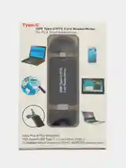 Черный картридер Type c, lightning, usb,microusb, картридер sd, microsd, универсальный картридер