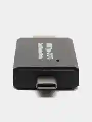 Черный картридер Type c, lightning, usb,microusb, картридер sd, microsd, универсальный картридер