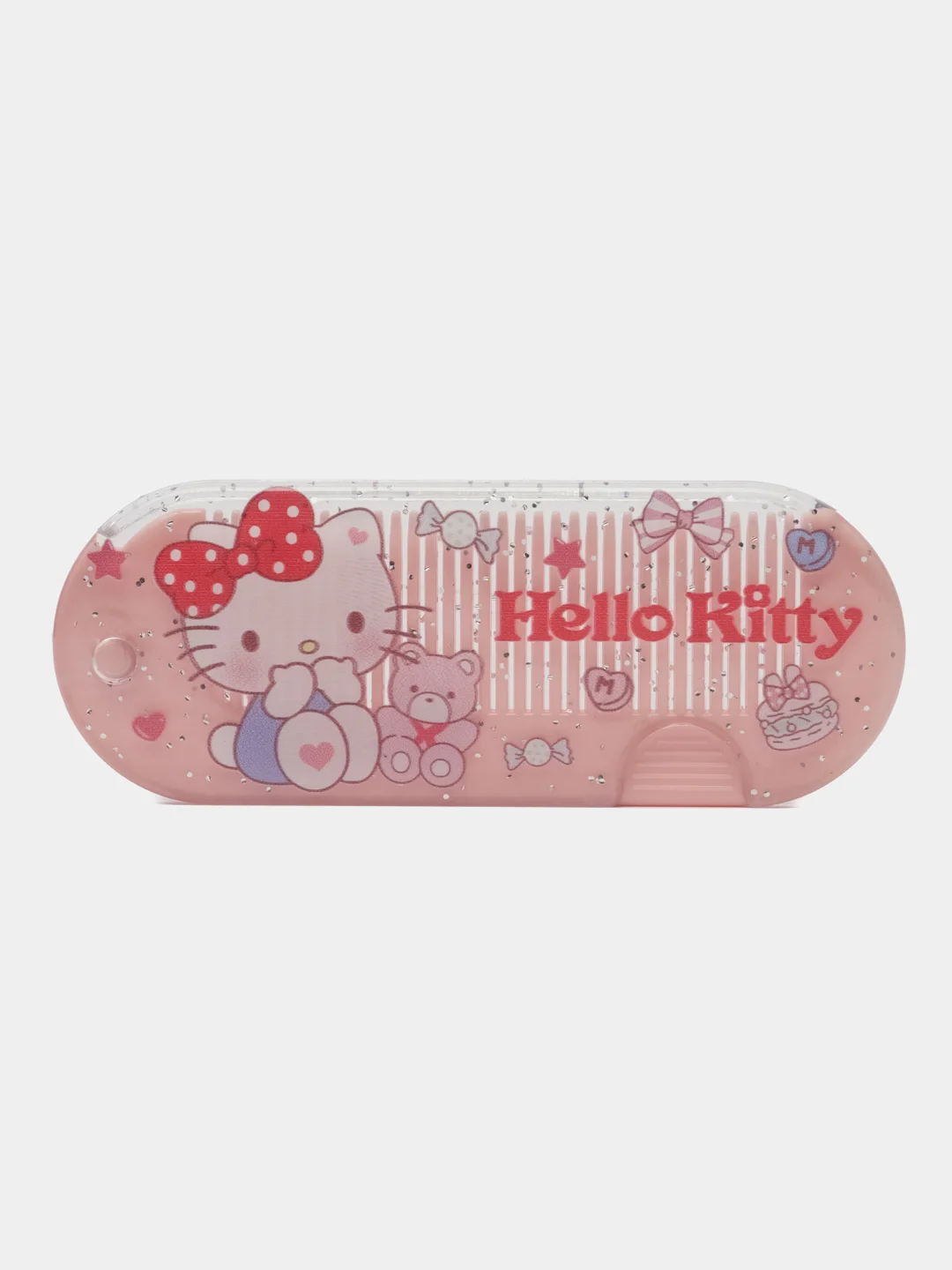 Белый расчёска складная детская Куроми, Хэллоу Китти, Май Мелоди, Hello Kitty, My Melody, Kuromi