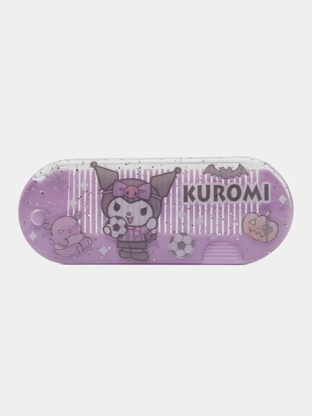 Сиреневый расчёска складная детская Куроми, Хэллоу Китти, Май Мелоди, Hello Kitty, My Melody, Kuromi