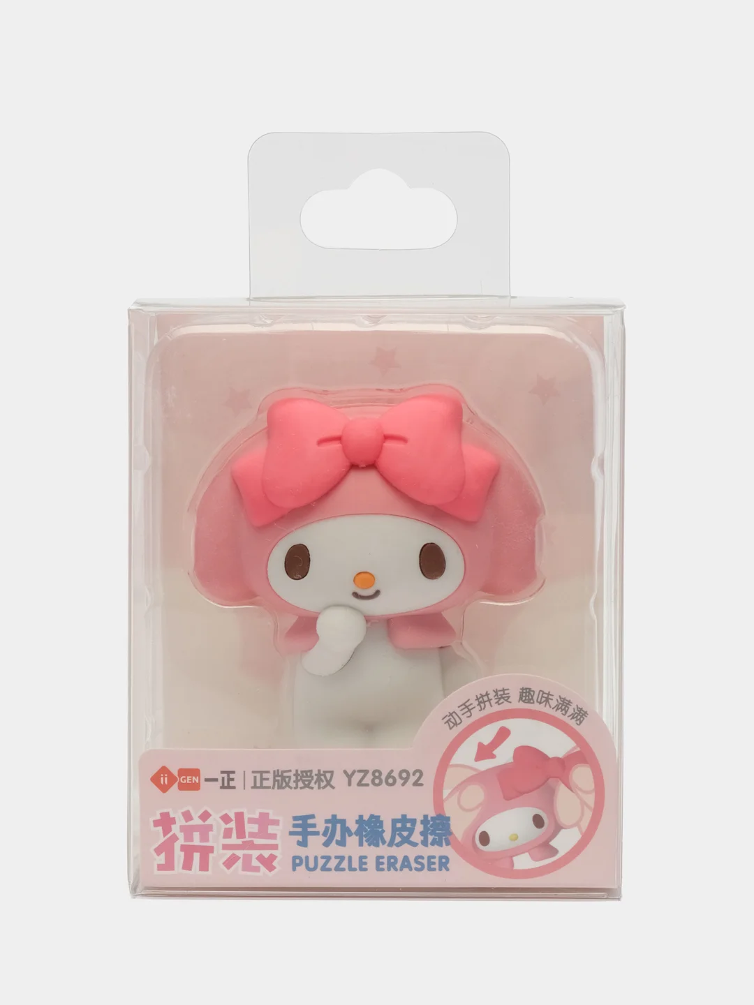Розовый фигурка Куроми, Май Мелоди разборная, сборная модель Kuromi, My Melody, Hello Kitty