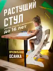 Растущий стул детский для школьника без покраски