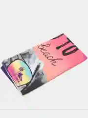 Зеленый полотенце вафельное пляжное в размерах 60х150 см, 80 х 150, 100х150 см с яркими рисунками