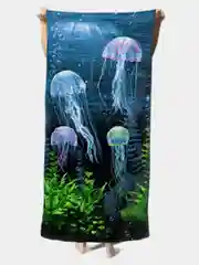 Коричневый полотенце вафельное пляжное в размерах 60х150 см, 80 х 150, 100х150 см с яркими рисунками
