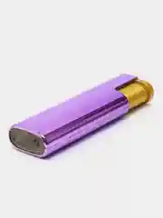 Фиолетовый зажигалка металлическая, газовая, автоген, заправляемая
