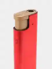 Красный зажигалка металлическая, газовая, автоген, заправляемая
