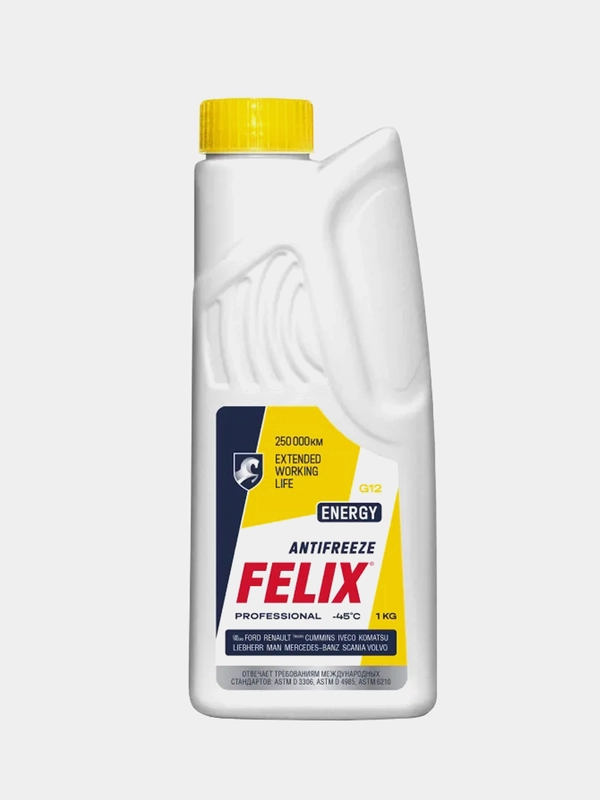 Антифриз Felix Energy G12+ Желтый, 1 кг