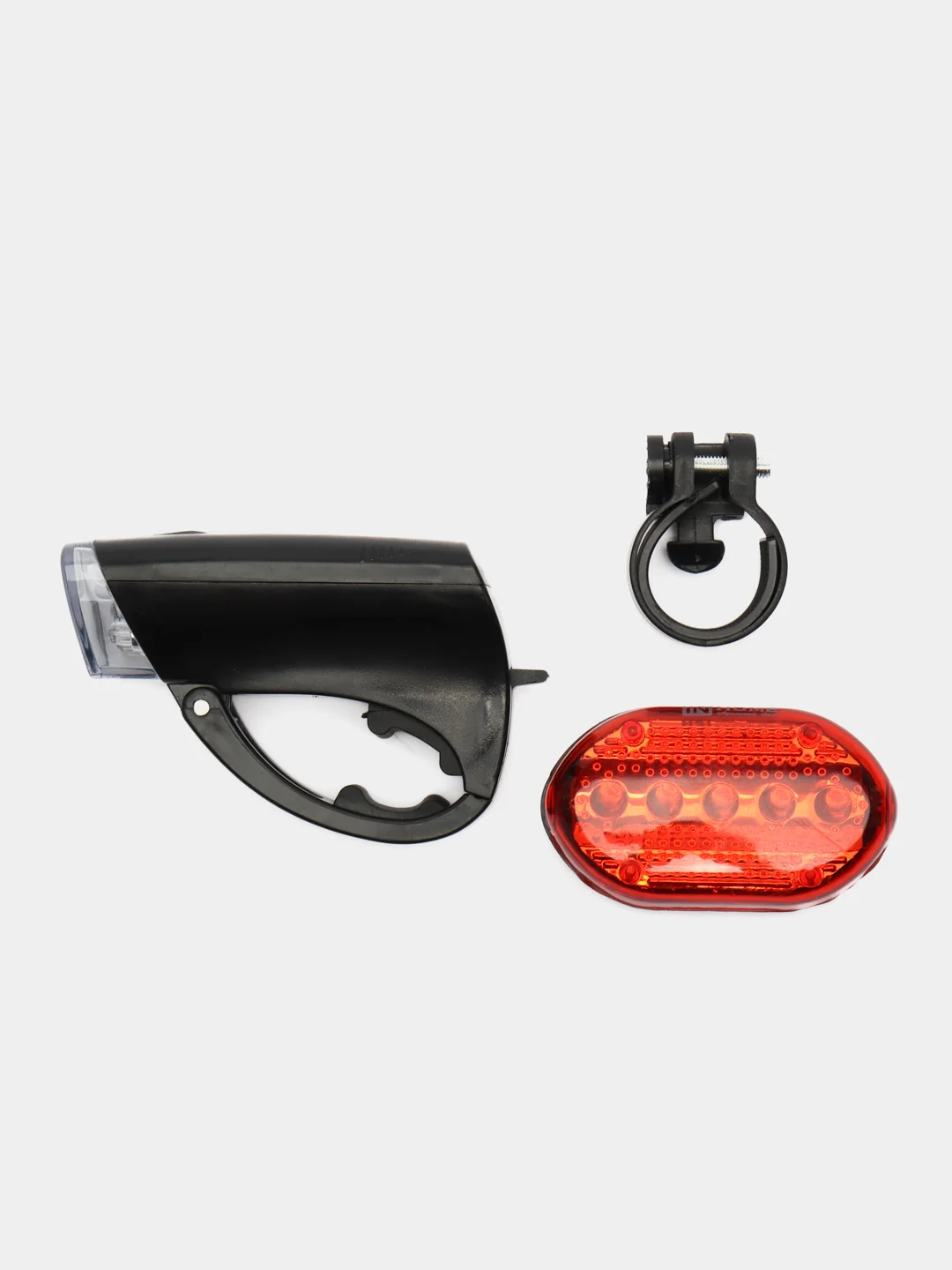Комплект велосипедных фонарей на батарейках 5LED(100lm) 30м/5м, 2реж/7реж, IP44, 3AAA/2AA