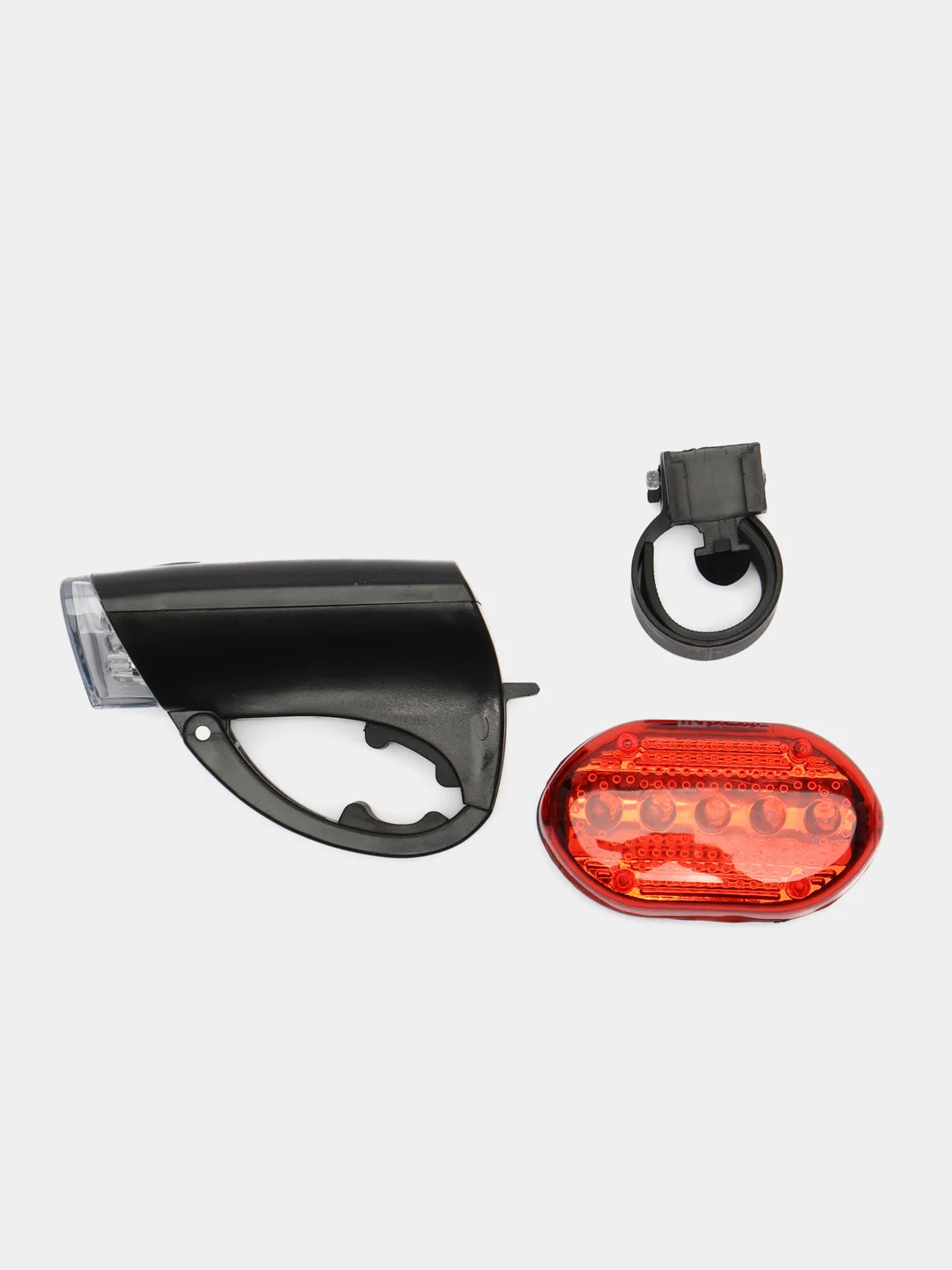 Комплект велосипедных фонарей на батарейках 5LED(100lm) 30м/5м, 3реж/7реж, IP44, 4AAA/2AAA
