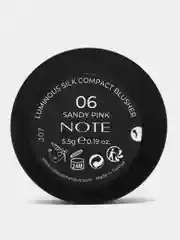 Розовый румяна компактные NOTE Cosmetique luminous silk compact blusher с эффектом сияния