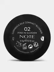 Коралловый румяна компактные NOTE Cosmetique luminous silk compact blusher с эффектом сияния