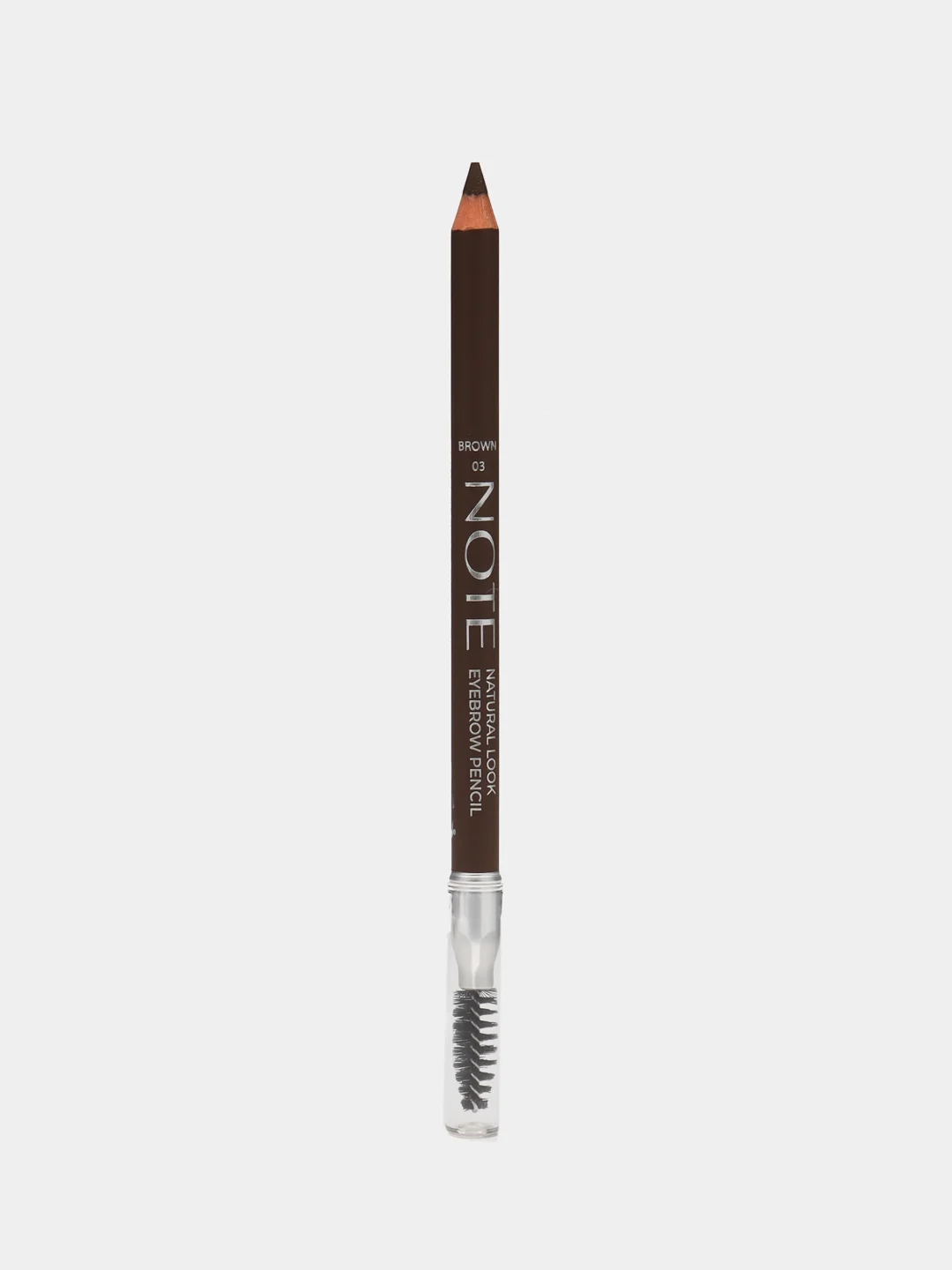 Бежевый меланж карандаш для бровей стойкий Открытый взгляд NOTE Cosmetique natural look eyebrow pencil