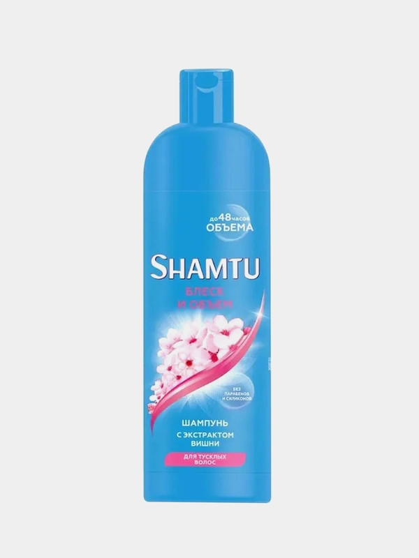 SHAMTU Шампунь Блеск и объем с экстрактом вишни, 500 мл