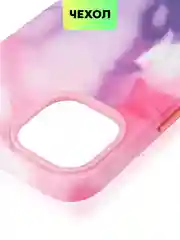Угольный чехол MagSafe для iPhone 14 кожаный BROSCORP с бортиком защитой камер микрофиброй, экокожа