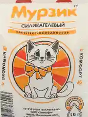 Наполнитель силикагелевый для кошек Мурзик силикагель, 10л/4кг