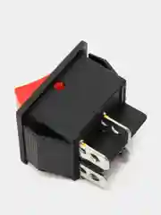 2 / 5 штук Переключатель KCD4 15А 25*31мм (4 контакта) красный выключатель клавишный