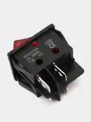2 / 5 штук Переключатель KCD4 30А 25*31мм (4 контакта) красная подсветка 220В