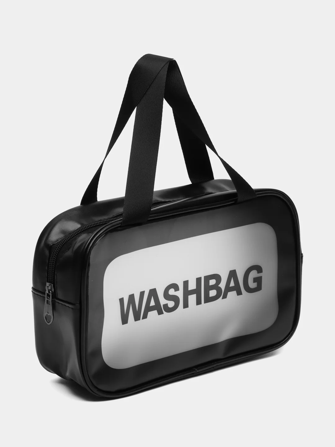 Черный сумка-косметичка органайзер Washbag для бассейнов, душа, лекарств (водонепроницаемая)