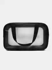 Черный сумка-косметичка органайзер Washbag для бассейнов, душа, лекарств (водонепроницаемая)