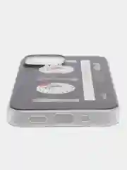 Хром силиконовый чехол на iPhone 13 mini / Айфон 13 mini, с рисунком, защита камеры