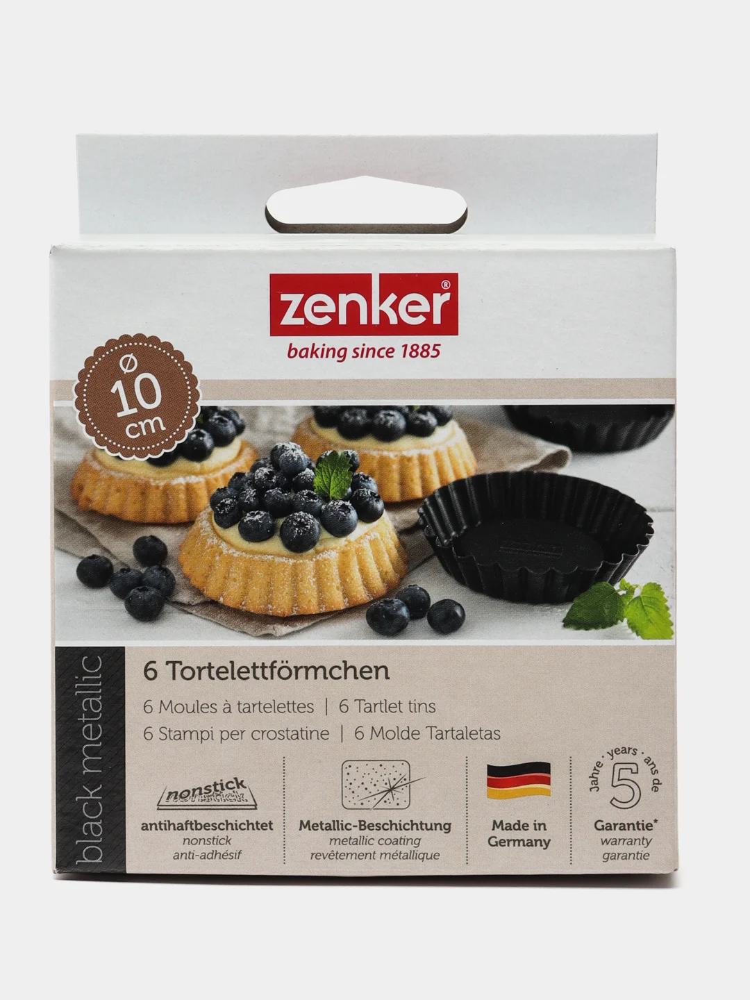Форма для выпечки Zenker, Круглая, 1 яч., 10.5 см x 10 см, 6 шт