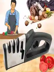 Черный настольная ручная точилка для ножей, ножниц, камень шлифовальный, заточка алмазная