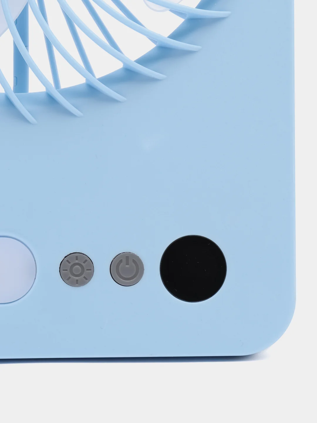 Белый вентилятор настольный,туристический "ZIKO" 3 скорости, LED подсветка, USB зарядка