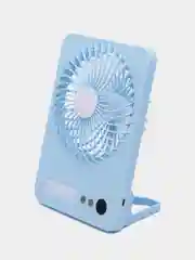 Белый вентилятор настольный,туристический "ZIKO" 3 скорости, LED подсветка, USB зарядка
