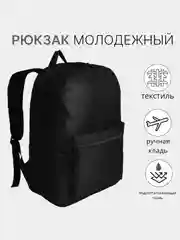 Рюкзак школьный на молнии, наружный карман, ручная кладь, 4 цвета