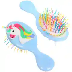 Мятный расчёска массажная детская ,разноцветные зубчики, 13,8*6см