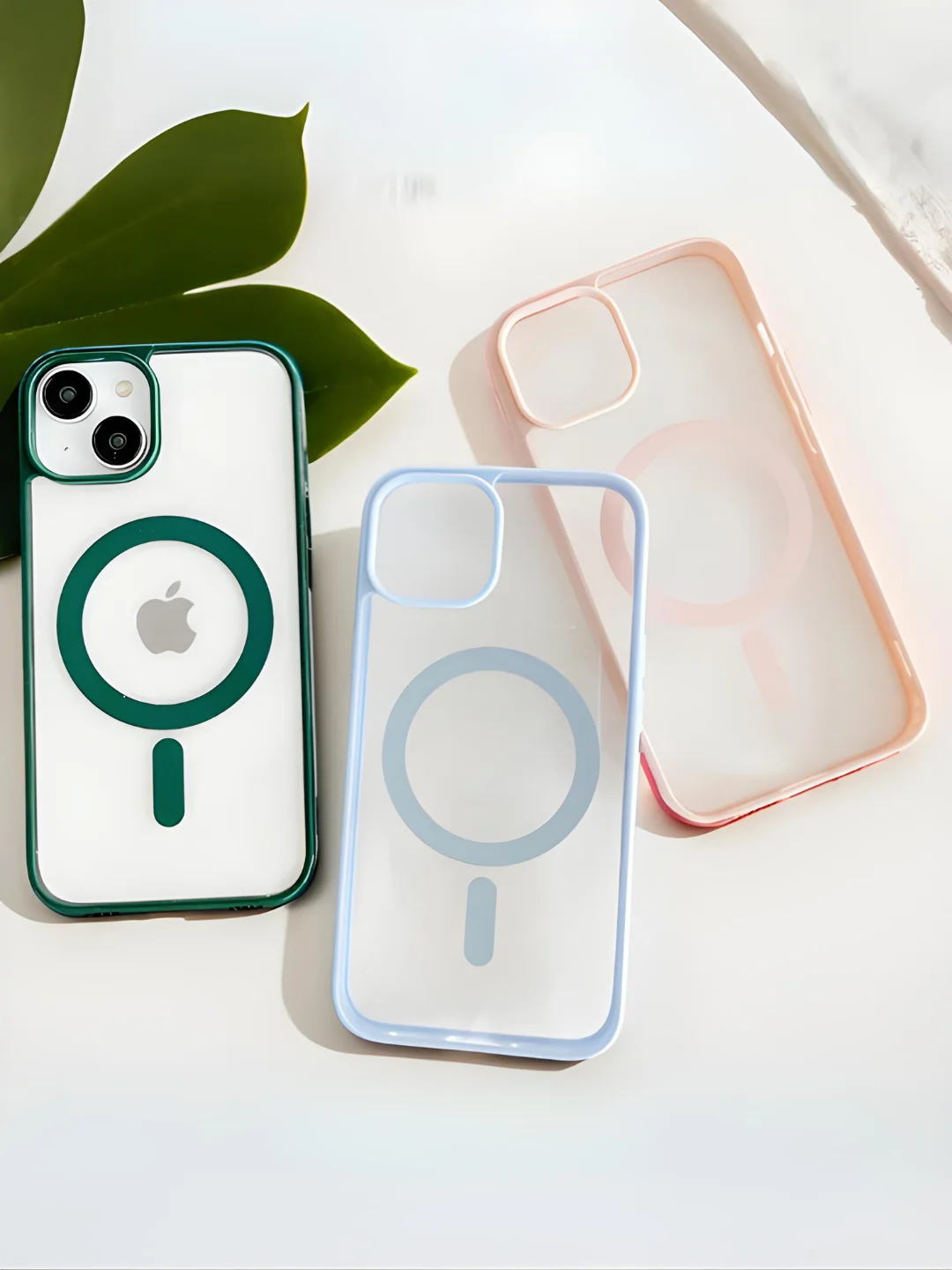 Фиолетовый чехол с MagSafe для iPhone 11, 12, 13, 14, 15,XR,7,8,Plus,Pro,Max,mini, прозрачный силикон