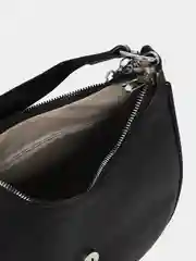 Угольный компактная сумочка / Черная маленькая сумка / Черный клатч