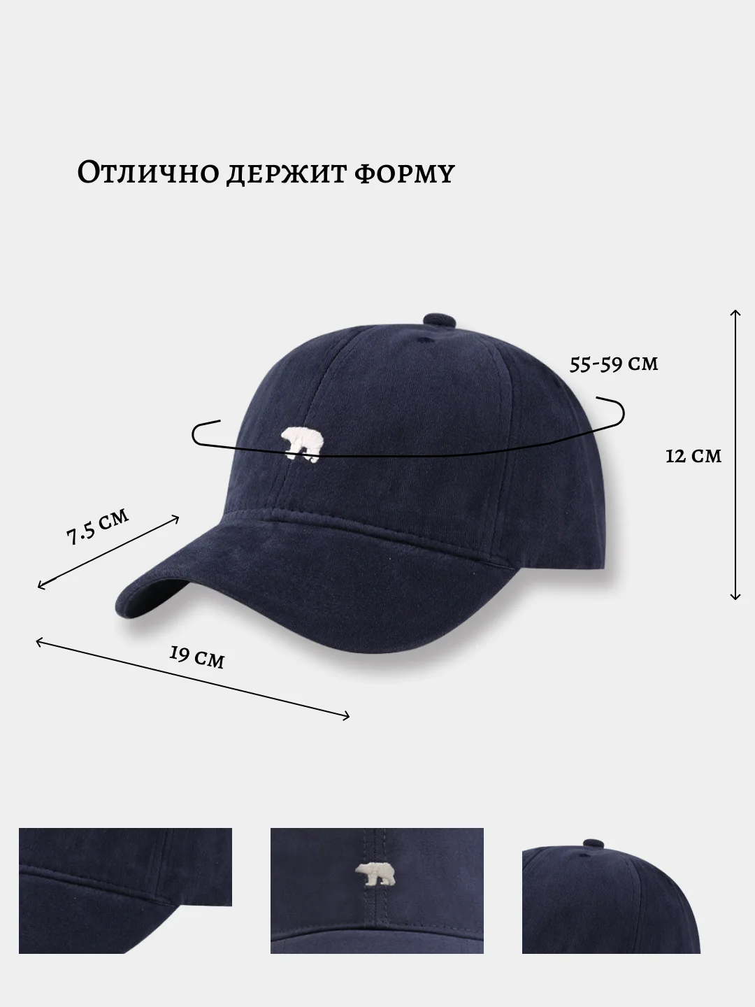 Коричневый бейсболка кепка унисекс