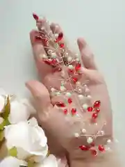 Красный украшение на мусульманский платок веточка на Никах