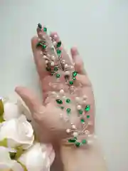 Зеленый украшение на мусульманский платок веточка на Никах