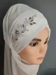 Молочный украшение на мусульманский платок веточка на Никах